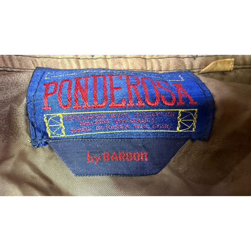 Ponderosa By Bardon Men's Small Flannel Shirt Long Sleeve Wool Vintage 3b4 - Picture 4 of 12